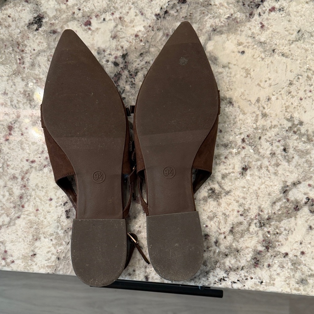 A New Day Brown Strappy Flats - Picture 3 of 4